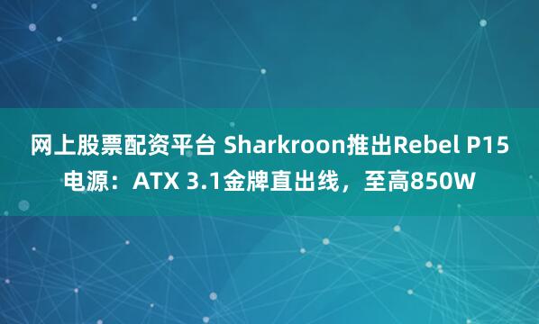 网上股票配资平台 Sharkroon推出Rebel P15电源：ATX 3.1金牌直出线，至高850W